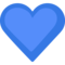 Blue Heart emoji on Facebook